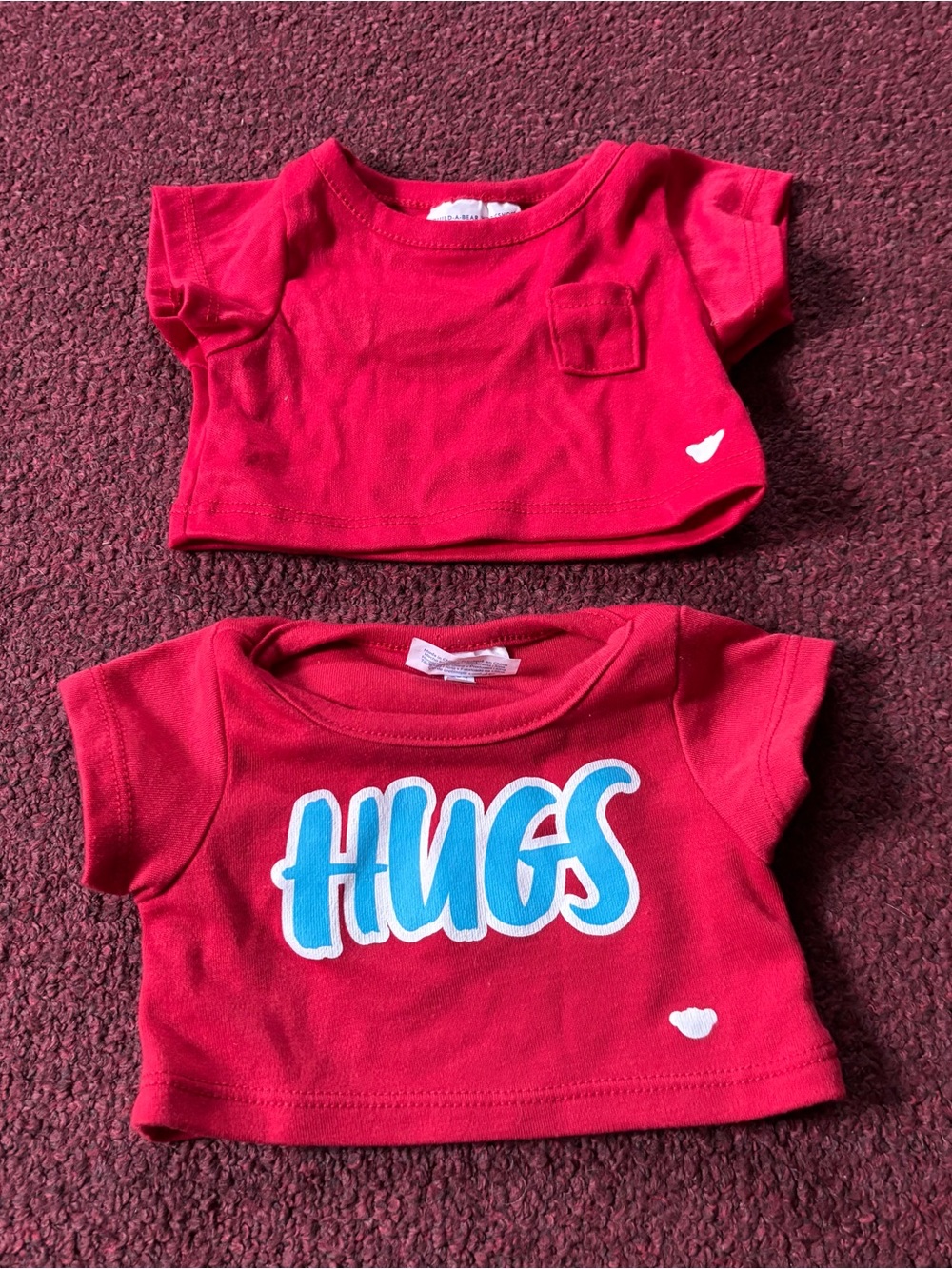 Build-a-Bear red t-shirts set of 2